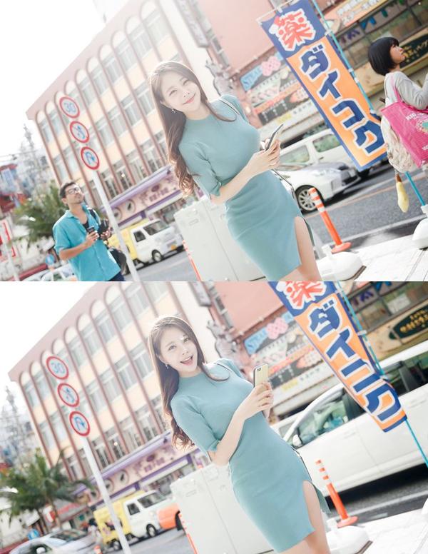 Kim Min Young Street Legs Picture and Photo 2