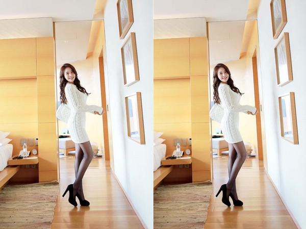 Kim Min Young Black Lace and Legs Picture and Photo 3