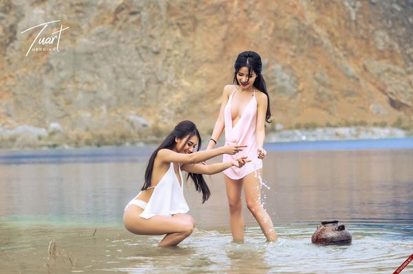 Vietnam Sexy Sisters Lakeside to Rescue Drowning Teenagers 1